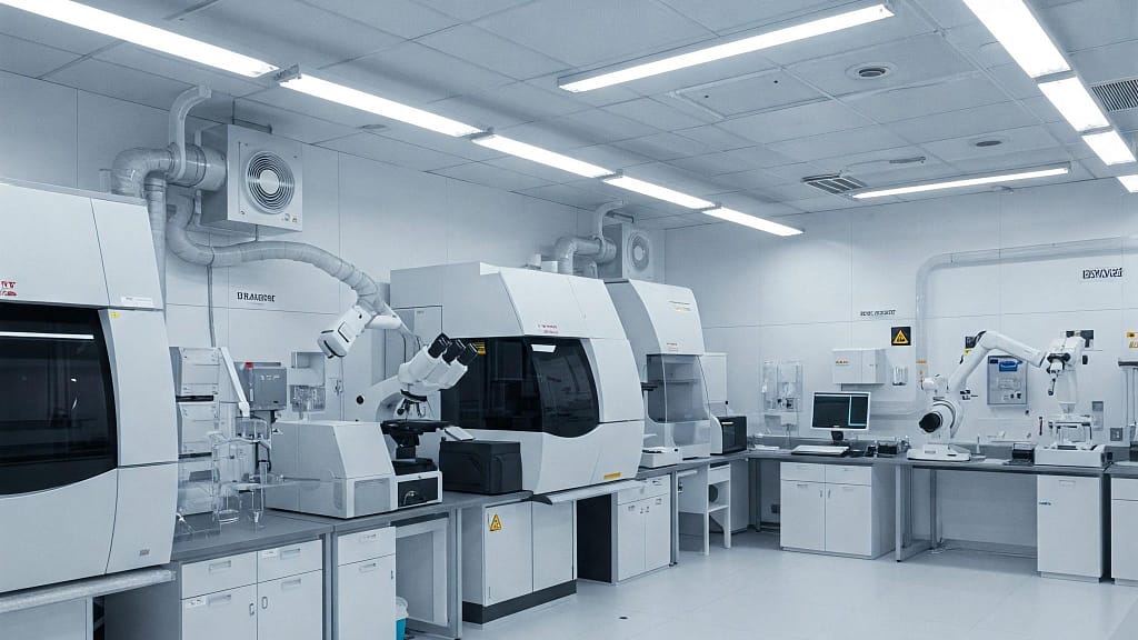 Expert R&D project consultants analyzing data to develop innovative research strategies.